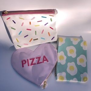 Bundle of 3 Studio DIY clutches Pizza Egg Sprinkle